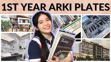 MY FIRST YEAR ARCHITECTURE PLATES 🎨✨ Visual Communications┃architecture student philippines