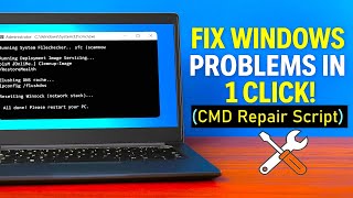 How to Fix Windows Problems in 1 Click! 🪟🔧 CMD Repair Script