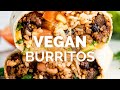 Vegan burritos  seasoned crunchy  creamy  easy vegan recipes
