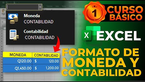 CÓMO UTILIZAR LOS FORMATOS DE MONEDA Y CONTABILIDAD
