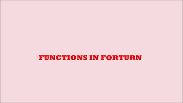 FORTRAN TUTORIAL (PART-3)| some operations  and functions