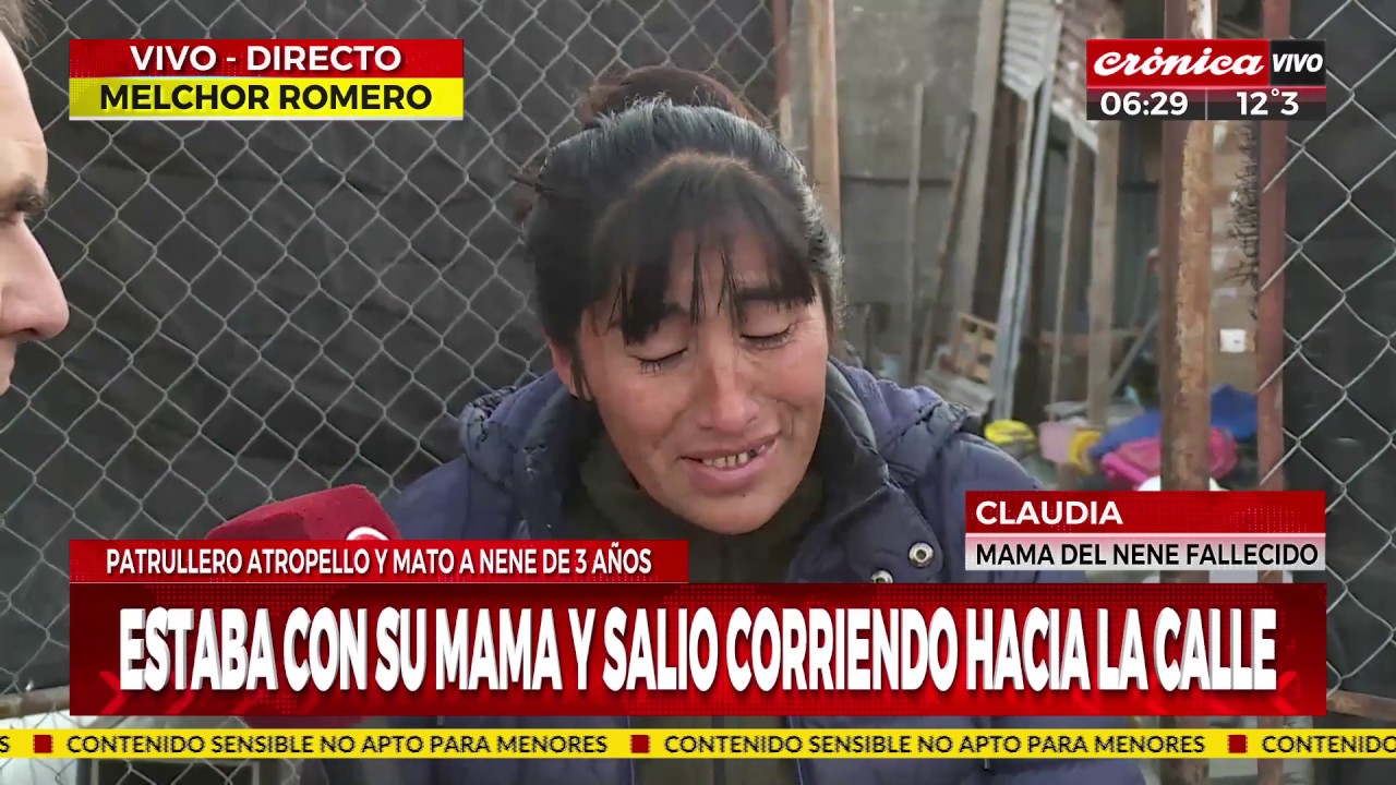 cronica tv ultimas noticias Patrullero atropelló y mató a nene de tres años