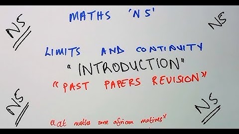 Mathematics N5 Limits and Continuity Introduction @mathszoneafricanmotives