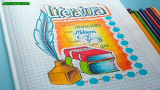 MIRA! como hacer CARATULA DE LITERATURA