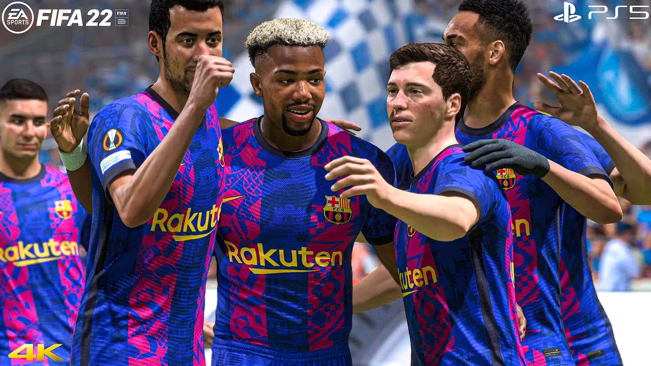 FIFA 22 PS5 - Napoli Vs Barcelona - UEFA Europa League 21/22 | 4K Gamelpay \u0026 Full match