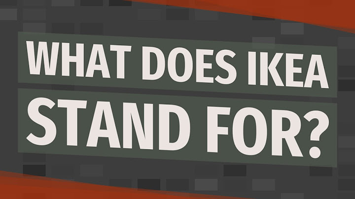 What does IKEA stand for?