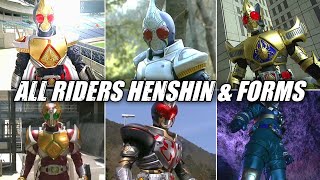 Kamen Rider Blade (2004) - All Riders Henshin \u0026 Forms [HD]