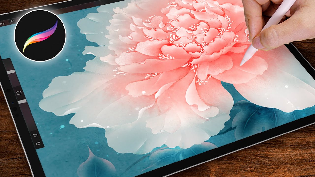 【Procreate教程】工笔牡丹花的画法#procreate #工笔画#笔刷#art #painting - YouTube