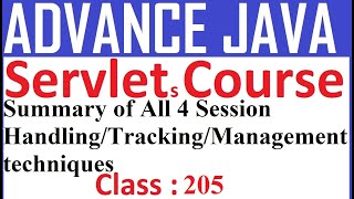 205 Summary of All 4 types of session handling / tracking / management techniques | Session Tracking
