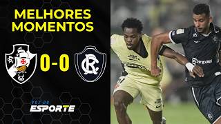 ⚽ VASCO 0 X 0 REMO | MELHORES MOMENTOS | DEFESA DE MARCELO RANGEL NO FIM | 30ª RODADA | BRASILEIRÃO