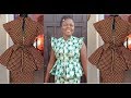 How to cut and sew a front zipper kiss pleat top with stand up collar and sleeves