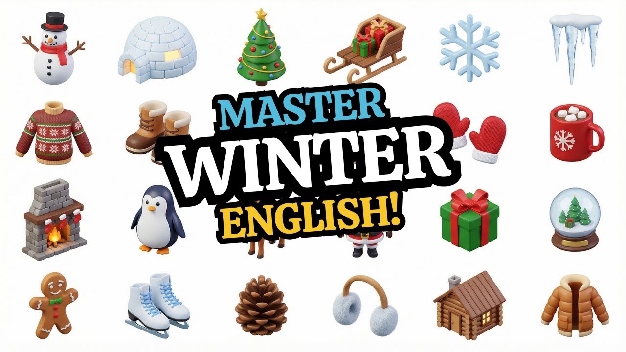 60 Winter Words & Sentences! ❄️ Learn English in Context (Beginner Guide)