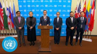 Libya - Joint Stakeout by Security Council signatories of Joint Pledges on Climate, Peace \u0026 Security