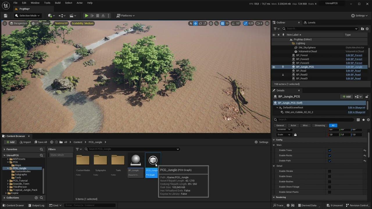 ArtStation - Unreal PCG Jungle Generator