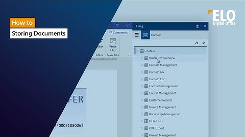 How to store documents in ELO