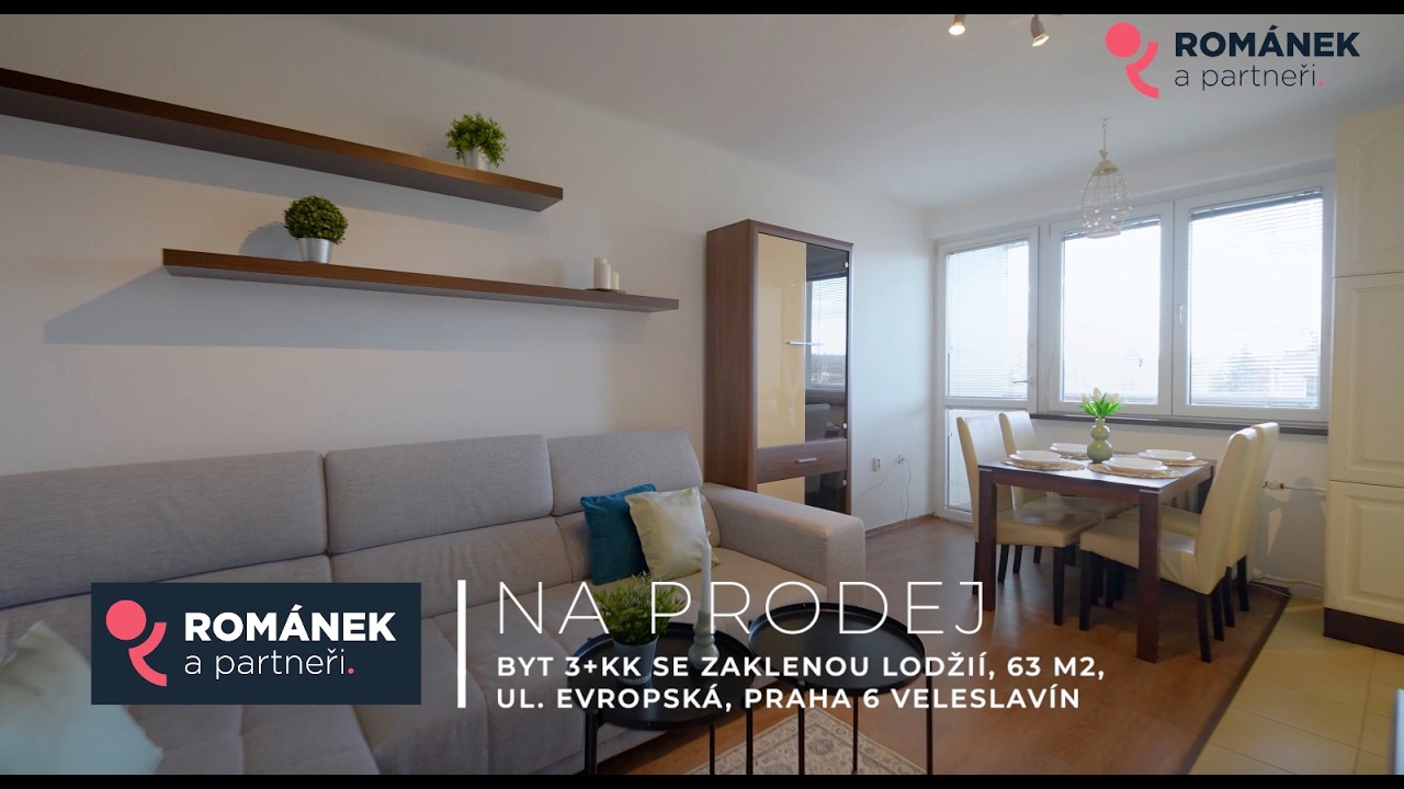 NA PRODEJ - Byt 3+kk se zasklenou lodžií, 63 m2, ul. Evropská, Praha 6 - Veleslavín