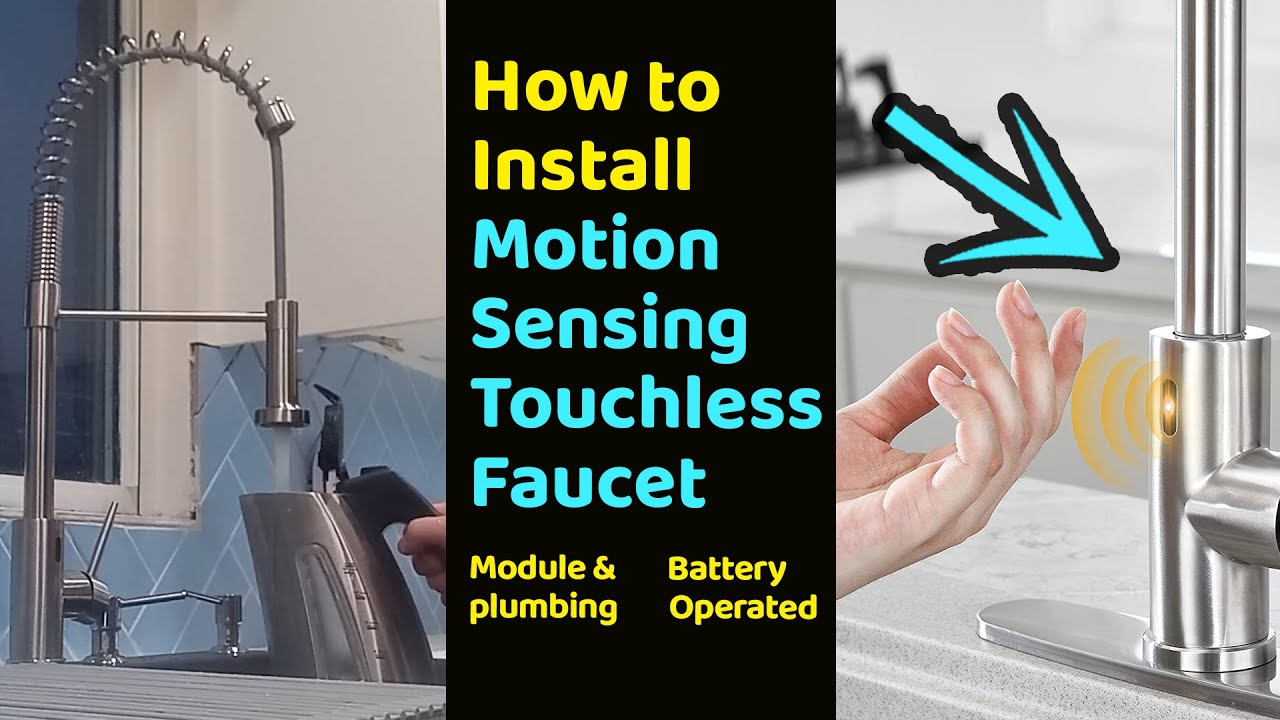 How to Install Touchless Kitchen Faucet -  Battery Best Touchless Kitchen Faucet Review