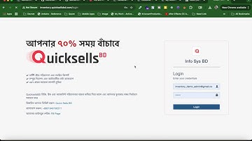 user manual 1. quick sells bd login and dashboard