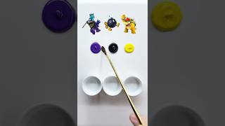 Bowser Jr. vs. Bowser and Mario Guess the hero by interfering with the paints#supermario#colormixing