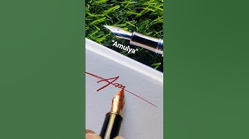 ❤️ How to sign "Name Amulya"?❤️#handwriting #art #signature #calligraphy #alphabet