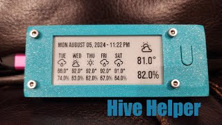Hive Helper - Xiao ESP32C3 powered WeAct 2.9 inch epaper home assistant display