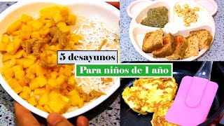 5 desayunos para niños de 1 año | PASO A PASO