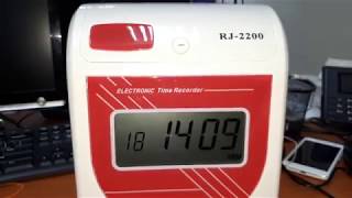 Punch Card Machine Ronald Jack RJ2200 Setting Time Date (Tarikh Masa)