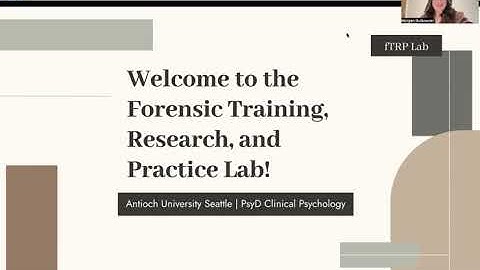 AUS PsyD Forensic Training, Research, and Practice (fTRP) Lab introduction video