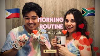 OUR MORNING ROUTINE AS NEWLYWEDS  MARRIED LIFE  PINOY and SOUTH AFRICAN COUPLE