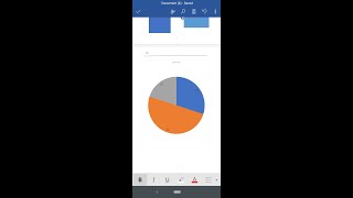 شرح إنشاء الرسوم البيانية  في برنامج word عن طريق الموبايل