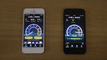 iPhone 5 iOS 7.0.4 Jailbroken vs. iPhone 5 iOS 6.1.4 Jailbroken - Internet Speed Test
