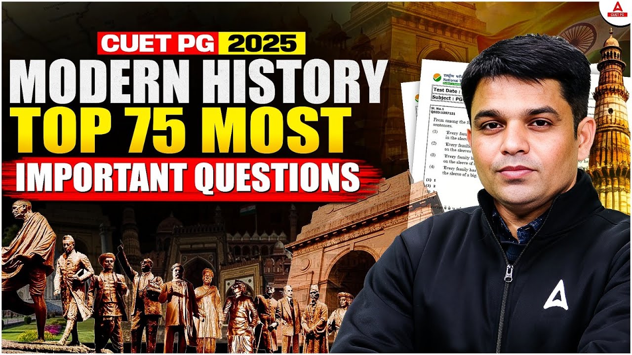 CUET PG Complete Modern History Top Most Important Questions 🔥 MA History For CUET PG 2025
