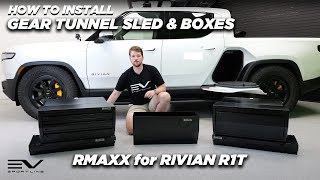 How to Install RMaxx Rivian Gear Tunnel Modular Trolley Sled Storage System with Dual Slides & Boxes