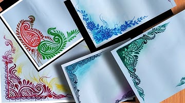 Border and corner design for students project Khata. practical Khata design. part-5  #Projectkhata#