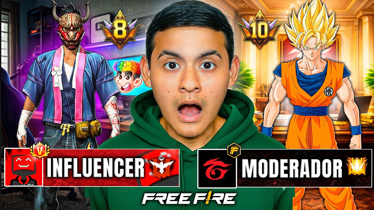 Cuenta de INFLUENCER vs Cuenta de MODERADOR en Free Fire