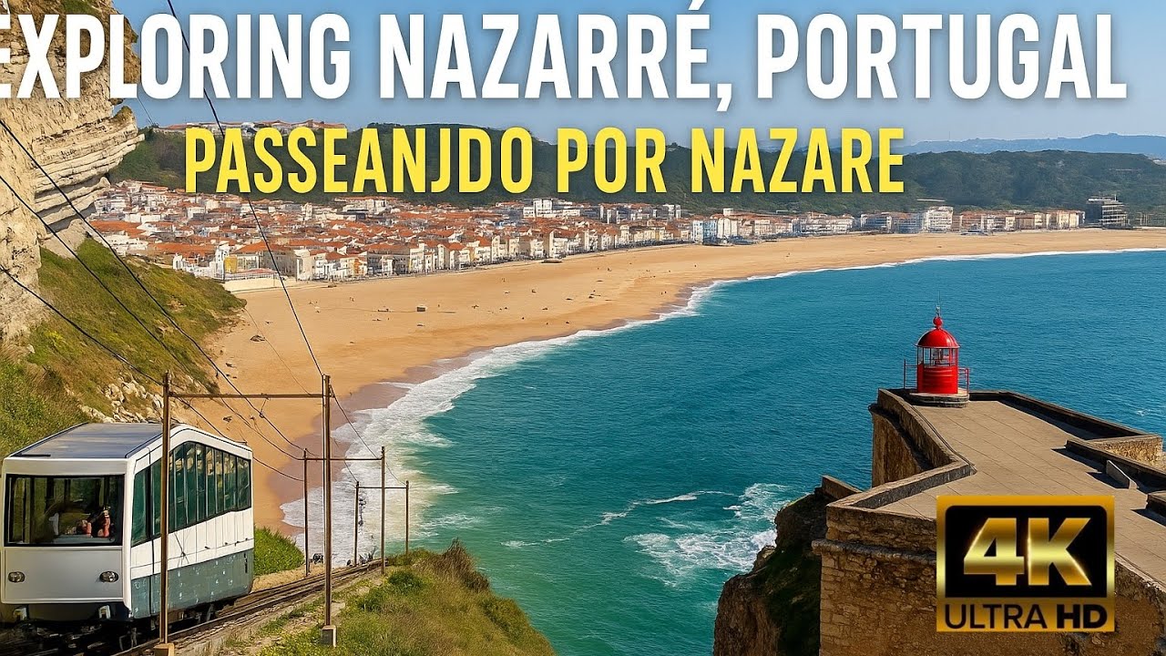 🇵🇹 Exploring Nazaré, Portugal｜Beach Walk, Funicular Ride & Cliff Views