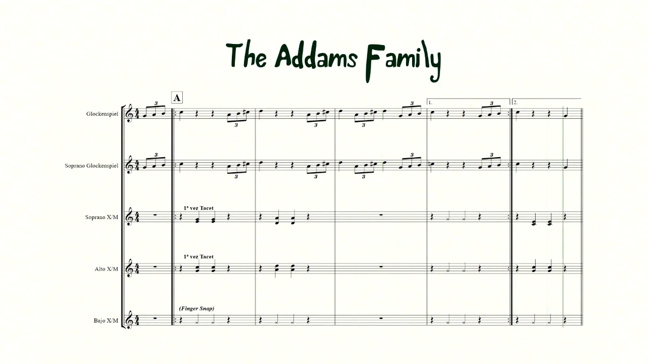 The Addams Family (Vic Mizzy) | MusiLandia