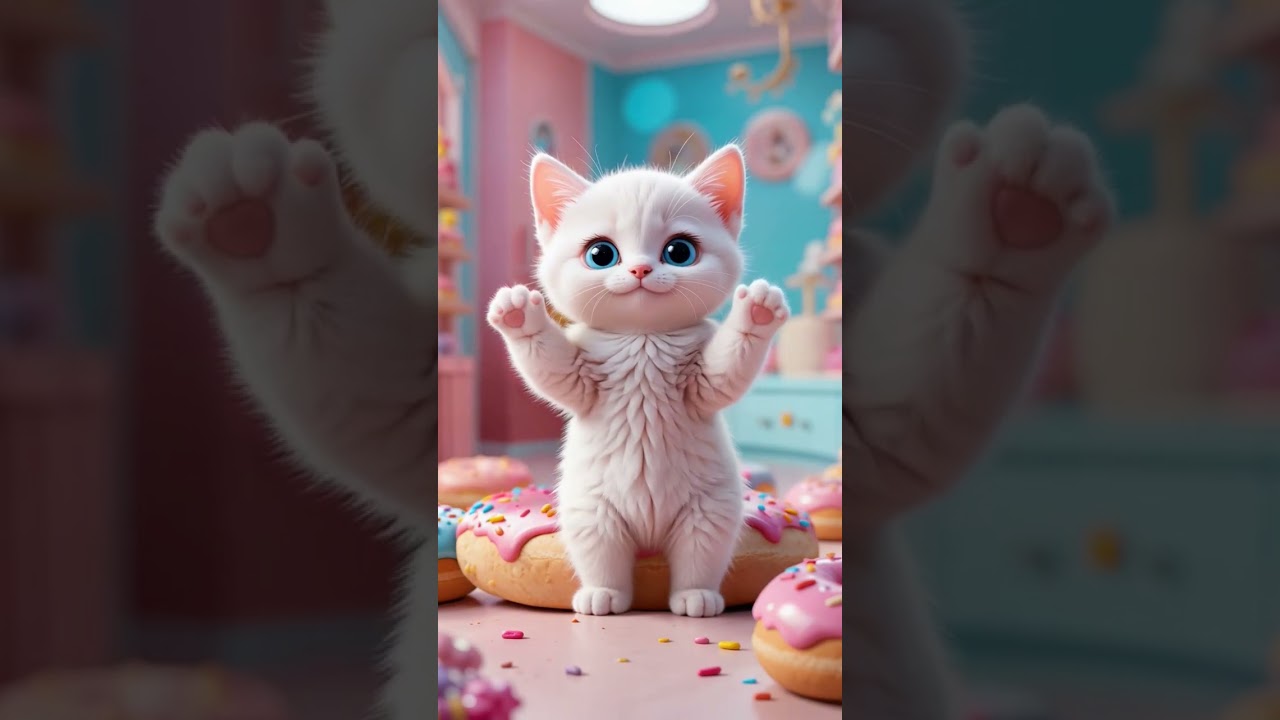 🐱🍩 Cute Cat Donut Costume Dance | Kucing Joget Gemoy