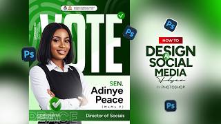 How To Design a Modern Student Campaign Flyer in Photoshop screenshot 2