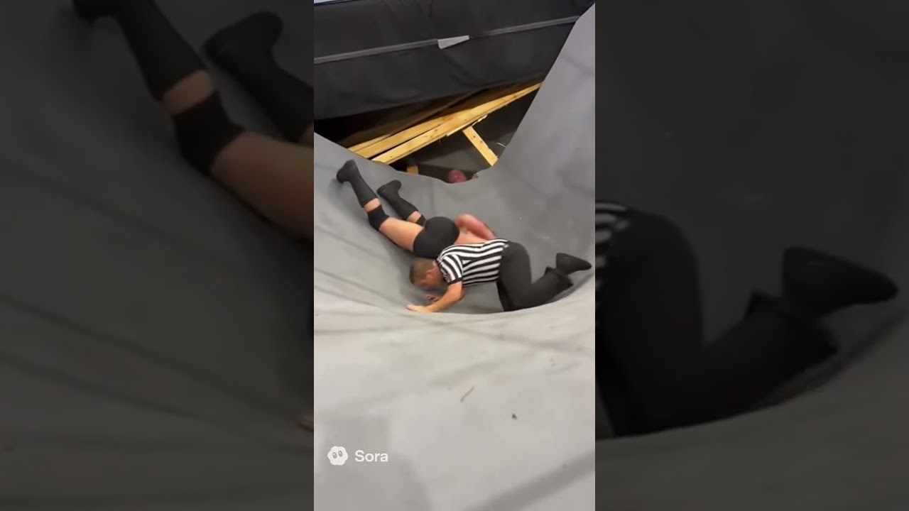 "Crazy Wrestling Jump! 🤯 He Literally Flies on Him!"