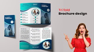 How To Design Brochure In Illustrator Tutorial Tri-Fold 3 Fold Brochure Design Company Flyer