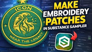 Create REALISTIC Embroidery Patches in Substance Sampler 🔥 (Step-by-Step)