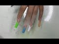 Long Tapered Square Variety French Acrylic Nail