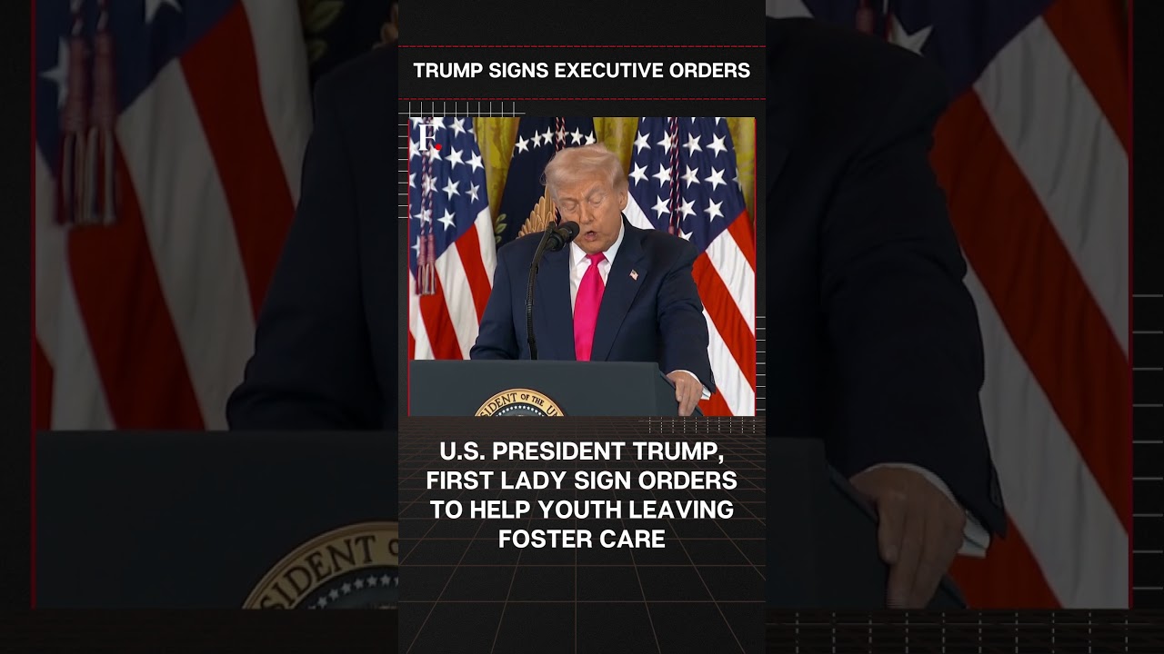 #FirstpostNews: US President Trump, First Lady Melania Sign Orders to Help Youth Leaving Foster Care