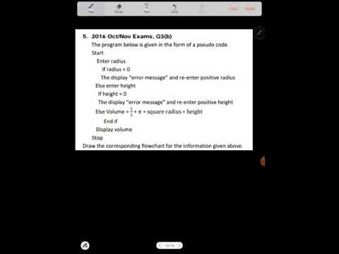 Flow charts and pseudo code continued
