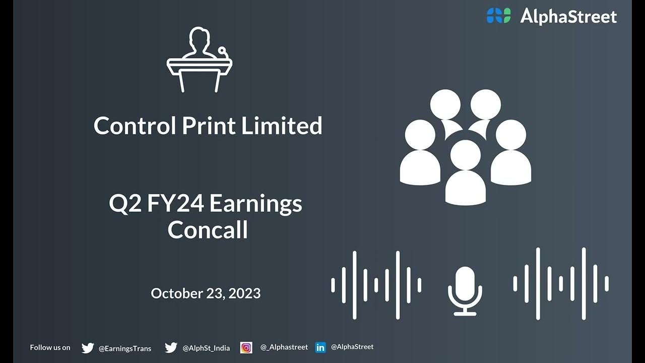 Control Print Limited Q2 FY24 Earnings Concall YouTube