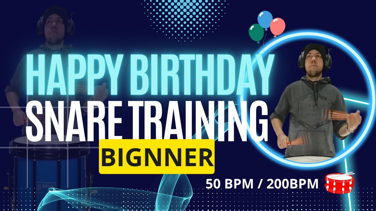 HOW TO PLAY Happy birthday to you Snare drum TRAINING bignner Drummer