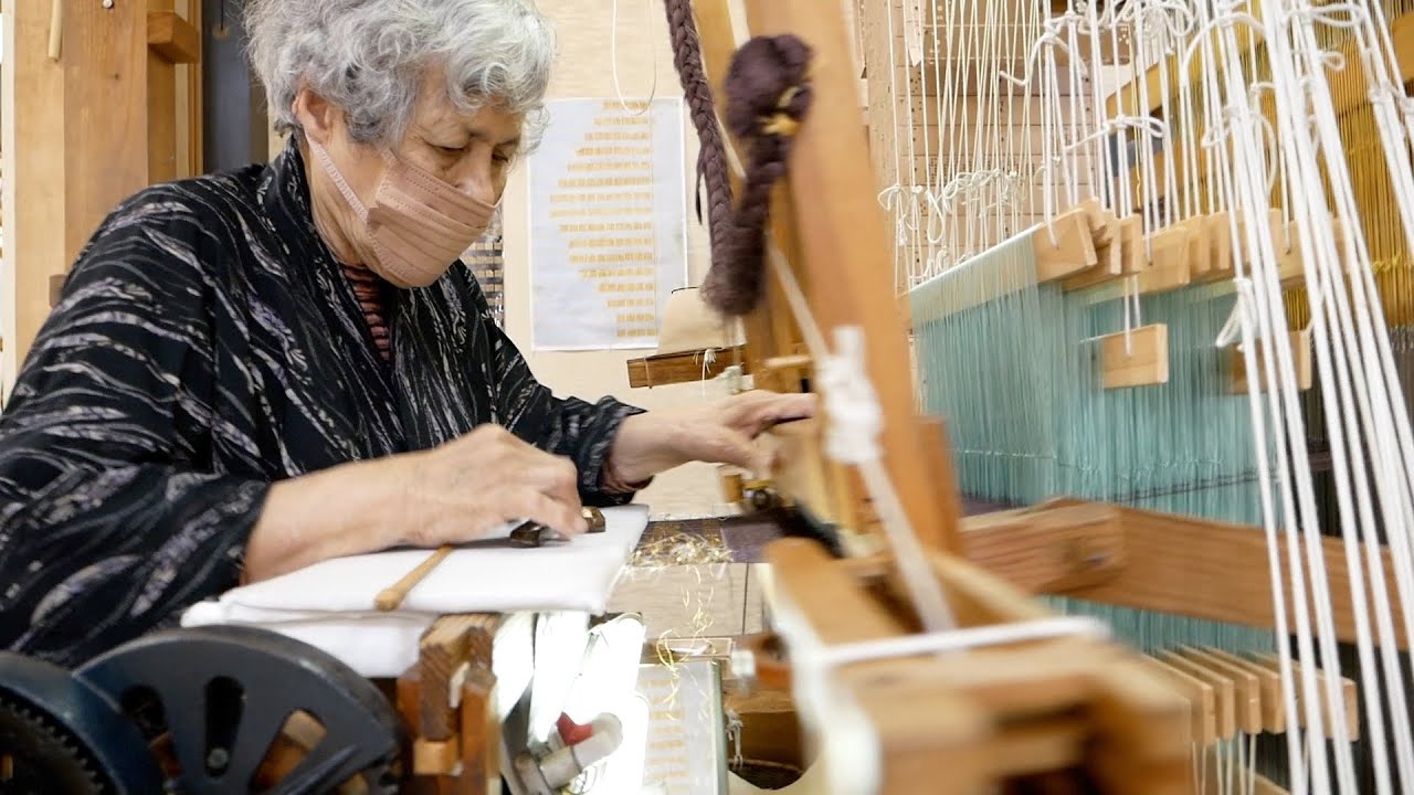 Удивительный японский мастер ручного ткачества! Нисидзин-ори профессионал