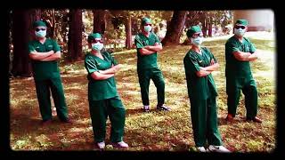 Doctor or surgeon s handwashing dance.