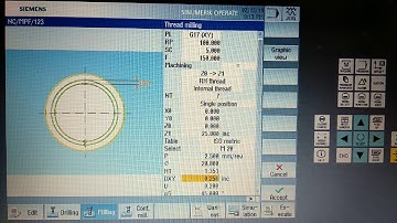 Thread milling cycle in siemens 828d